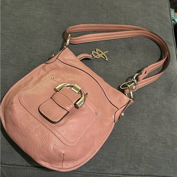 B. Makowsky Women’s Purple, Leather, Buckle, Crossbody Bag, EUC - Picture 1 of 6